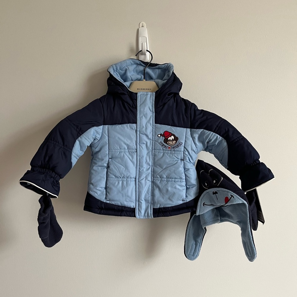 BNWT ZeroXposur Boys 12M Four Piece Winter Jacket